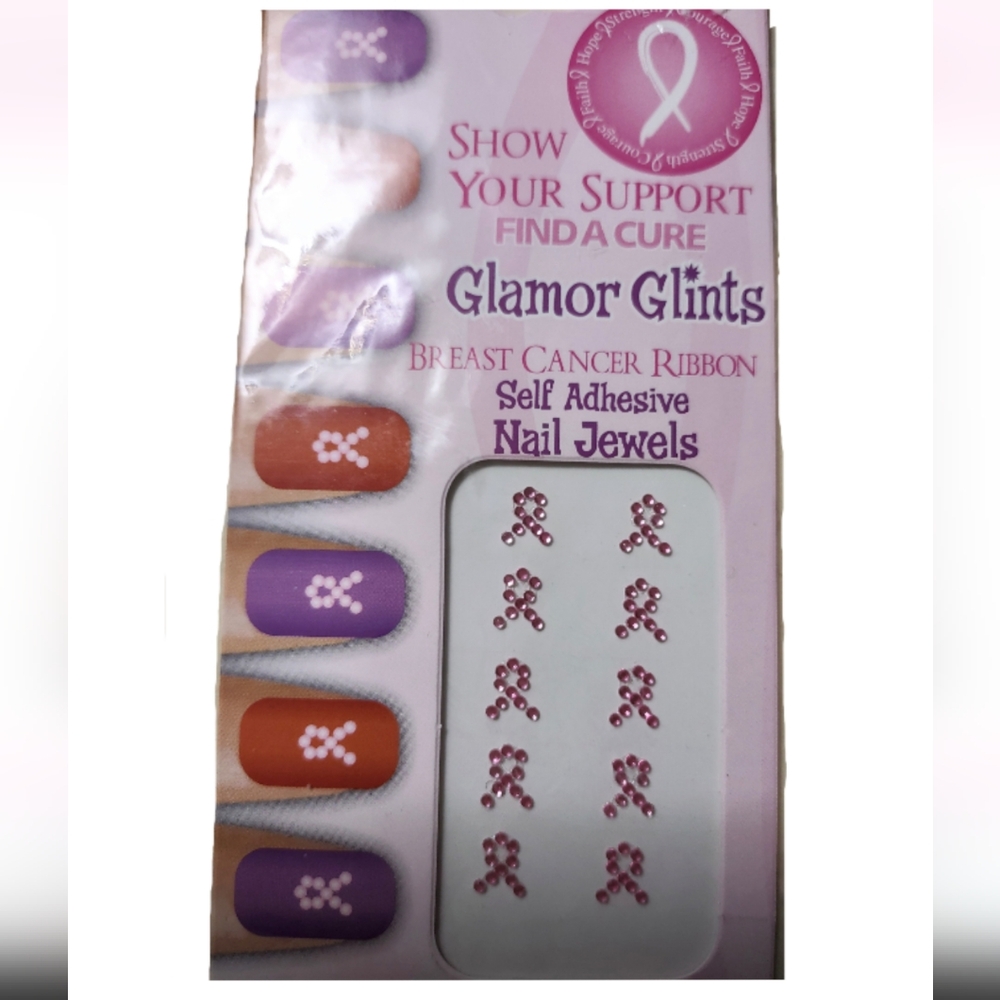 Lot of 3: Avon Brooch Pink Awareness Ribbon Nail Art Jewels - Picture 2 of 16
